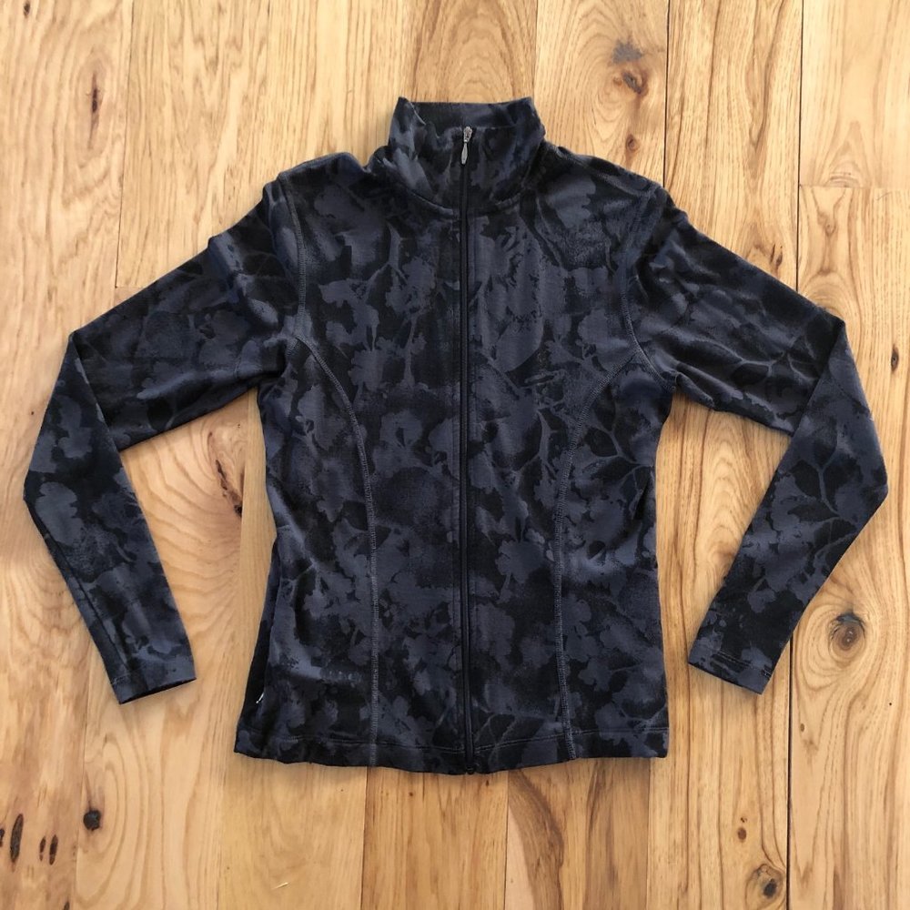 Lucy Black Pattern Zip Up